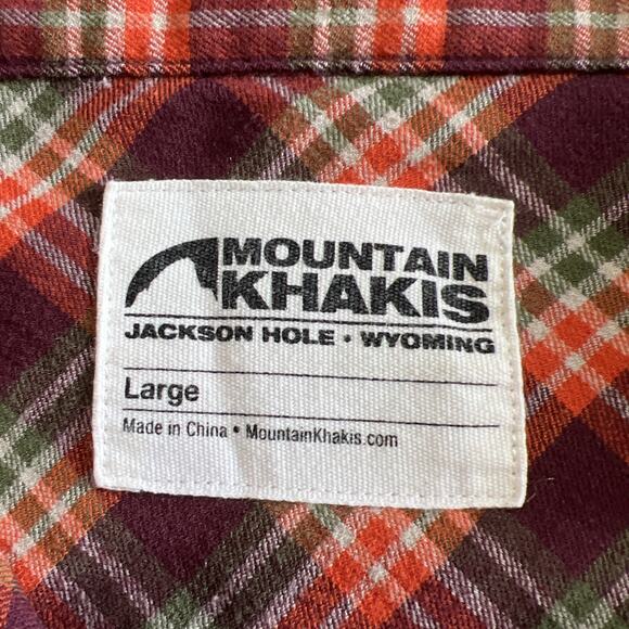 Mountain Khakis Shirt Mens Large Plaid Button Up Western Lodgecore Grunge Rodeo - Picture 6 of 11